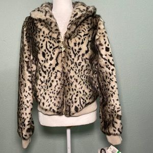 Baby Phat Animal Print Faux Fur Coat